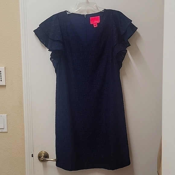 LILLY PULITZER DARK NAVY DRESS‎ (sz 2) - Picture 1 of 8